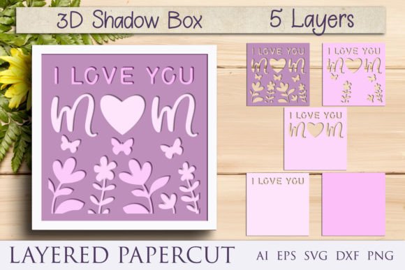 3D Layered Mom Shadow Box SVG Review
