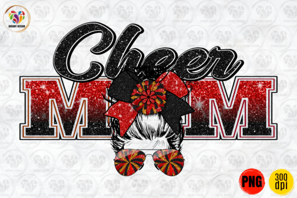 Cheer Mom, Messy Bun, Red Black PNG: A Designer’s Real-World Review