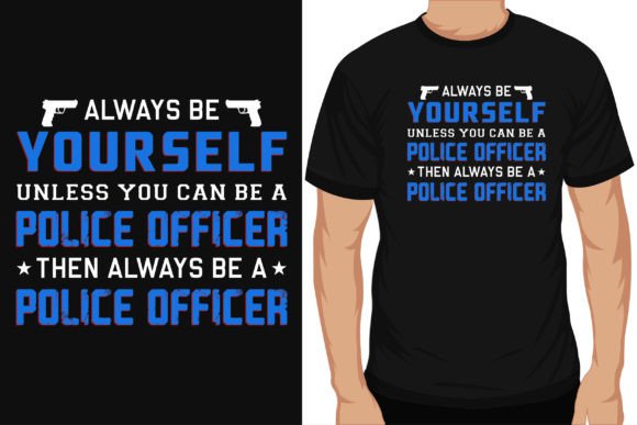 Police Officer Typography Tshirt Design Review