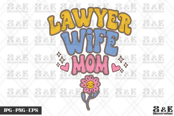 Retro Lawyer Wife Mom Graduation Design Review
