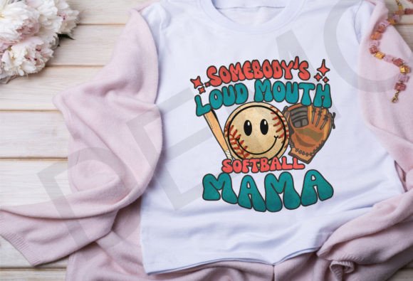 Somebody's Loud Mouth Softball Mama PNG Review